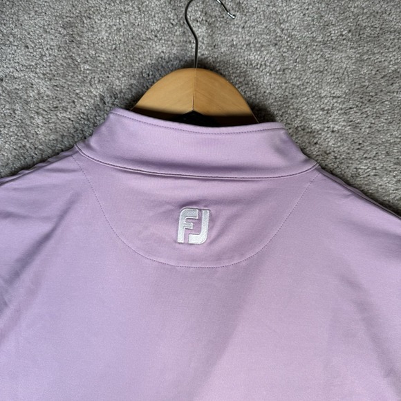 NWT FootJoy Men's M Gathered Waist Vest Half Zip Jersey Performance Lavender - Picture 10 of 10